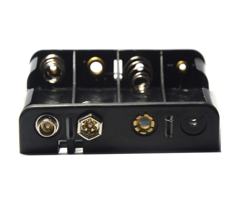 LAMPVPATH 3 Pcs 4 x 1.5V (6V) AA Battery Holder Leads with 3 Pcs 9V I Type Snap Connector Plastic Housing - Image 3